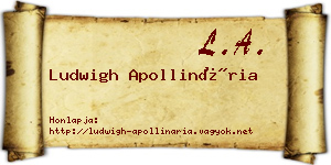 Ludwigh Apollinária névjegykártya