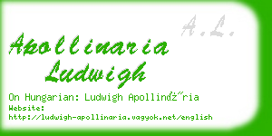 apollinaria ludwigh business card